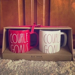 Rae Dunn COUPLE GOALS mug set
